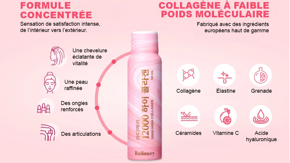 12000 High Collagen - 14 Bouteilles de Complément Alimentaire au Collagène Ultra-concentré